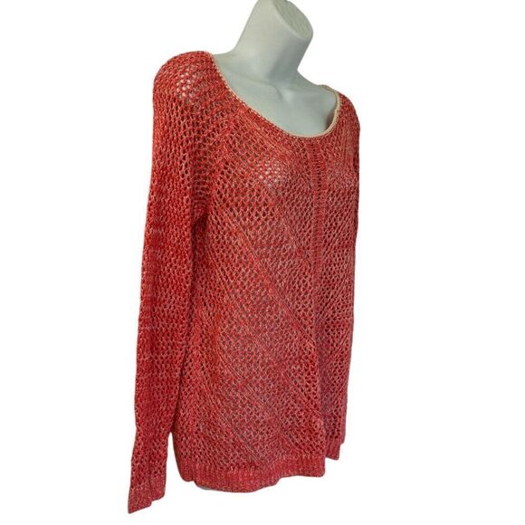 John Paul Richard Coral‎ Open Knit Scoop Neck Layering Sweater Womens Size NWT - Picture 3 of 10